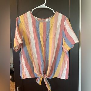 Button Back Tie Tee
